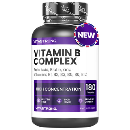 Vitamin B Complex High Dosage, 180 Tablets