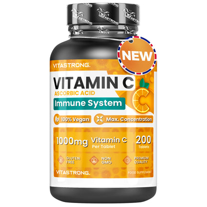 Vitastrong Vitamin C 1000mg High Dose-200 Tablets,