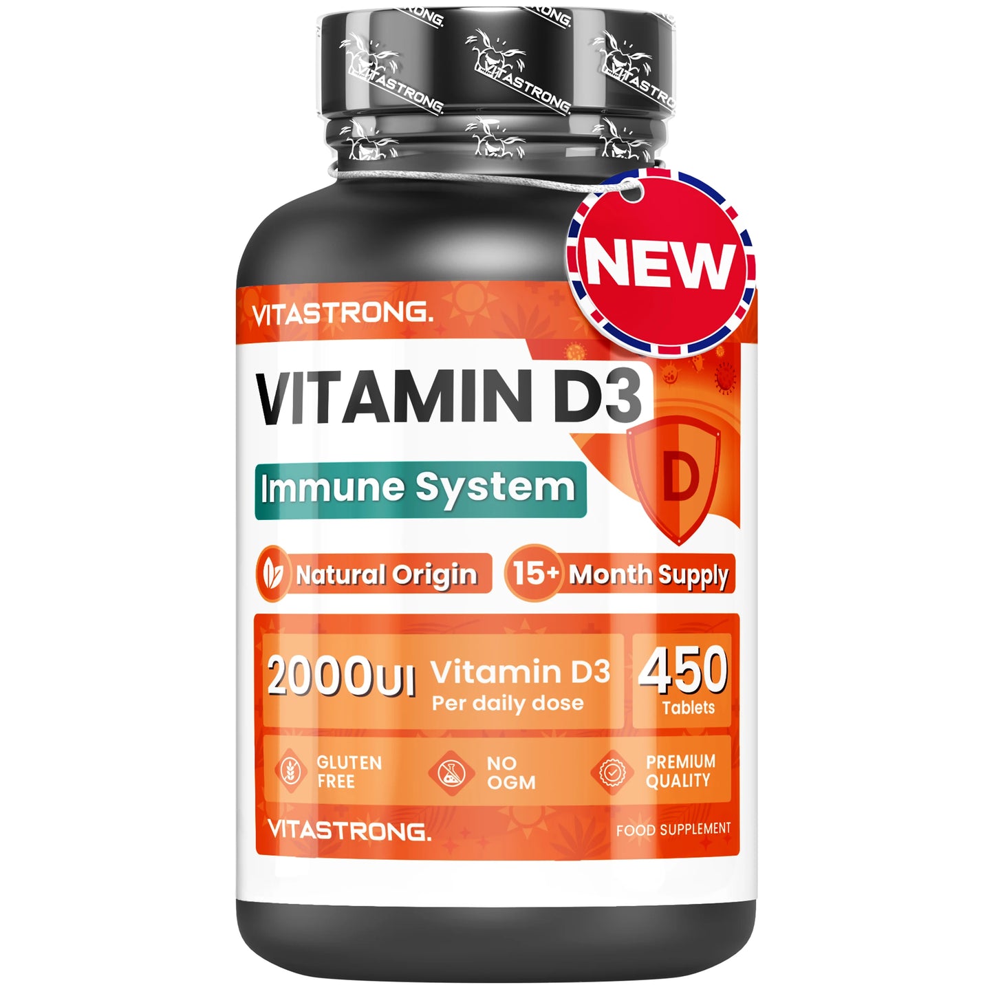 Vitamin D3 2000 IU 50mcg High Dosage,