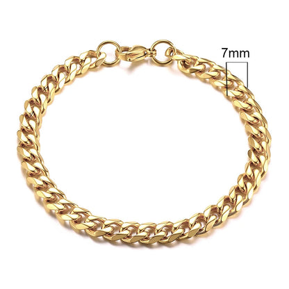 Vnox 3-11mm Chunky Miami Curb Chain Bracelet