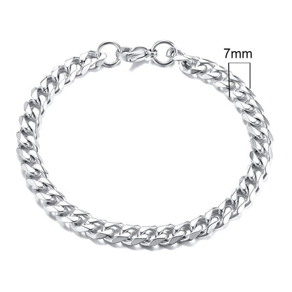Vnox 3-11mm Chunky Miami Curb Chain Bracelet