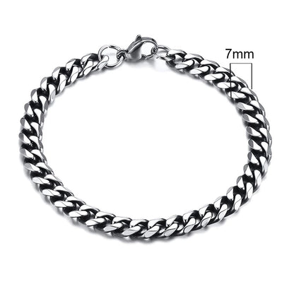 Vnox 3-11mm Chunky Miami Curb Chain Bracelet