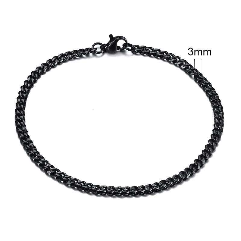 Vnox 3-11mm Chunky Miami Curb Chain Bracelet