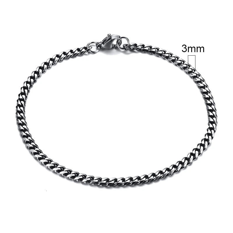 Vnox 3-11mm Chunky Miami Curb Chain Bracelet