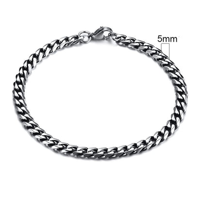 Vnox 3-11mm Chunky Miami Curb Chain Bracelet