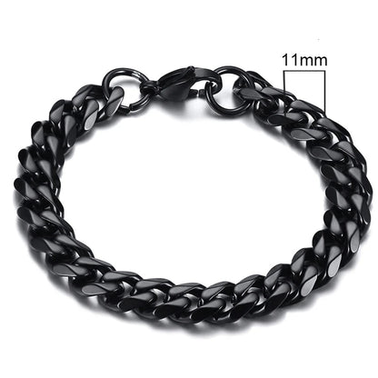 Vnox 3-11mm Chunky Miami Curb Chain Bracelet