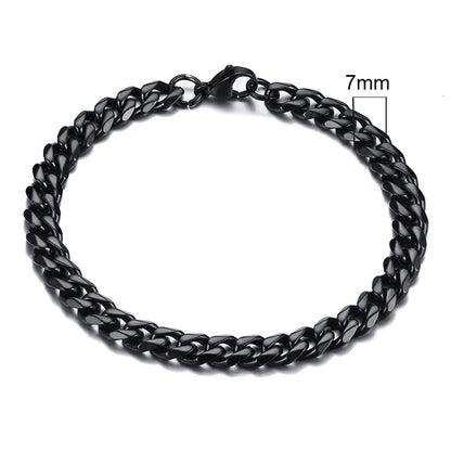 Vnox 3-11mm Chunky Miami Curb Chain Bracelet