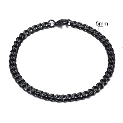 Vnox 3-11mm Chunky Miami Curb Chain Bracelet