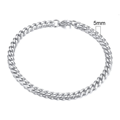 Vnox 3-11mm Chunky Miami Curb Chain Bracelet