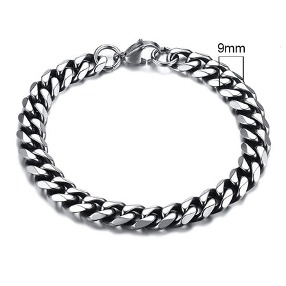 Vnox 3-11mm Chunky Miami Curb Chain Bracelet