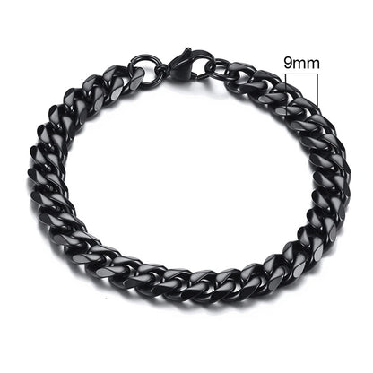 Vnox 3-11mm Chunky Miami Curb Chain Bracelet