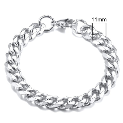 Vnox 3-11mm Chunky Miami Curb Chain Bracelet