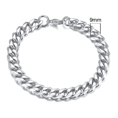 Vnox 3-11mm Chunky Miami Curb Chain Bracelet