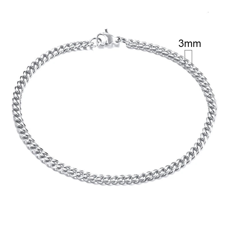 Vnox 3-11mm Chunky Miami Curb Chain Bracelet