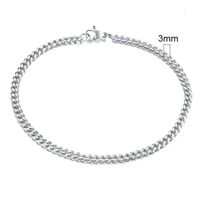 Vnox 3-11mm Chunky Miami Curb Chain Bracelet