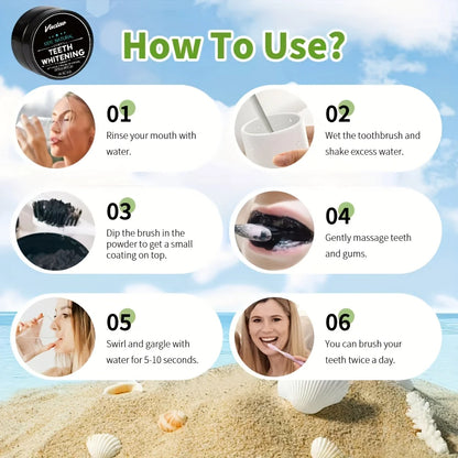 Vaclav activated charcoal teeth whitening powder,