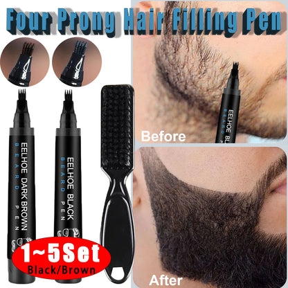 Hair Filling Pen with Brush Kit Black