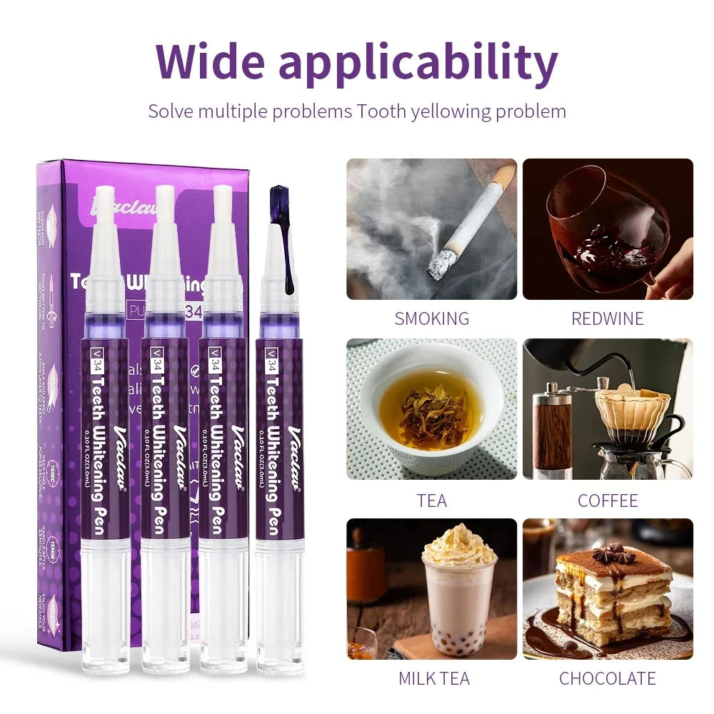 Vaclav V34 Purple teeth whitening gel pen,