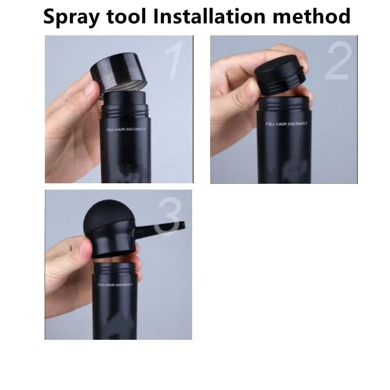 3pcs 27.5g Hair Building Fiber Natural Keratin Styling Powder