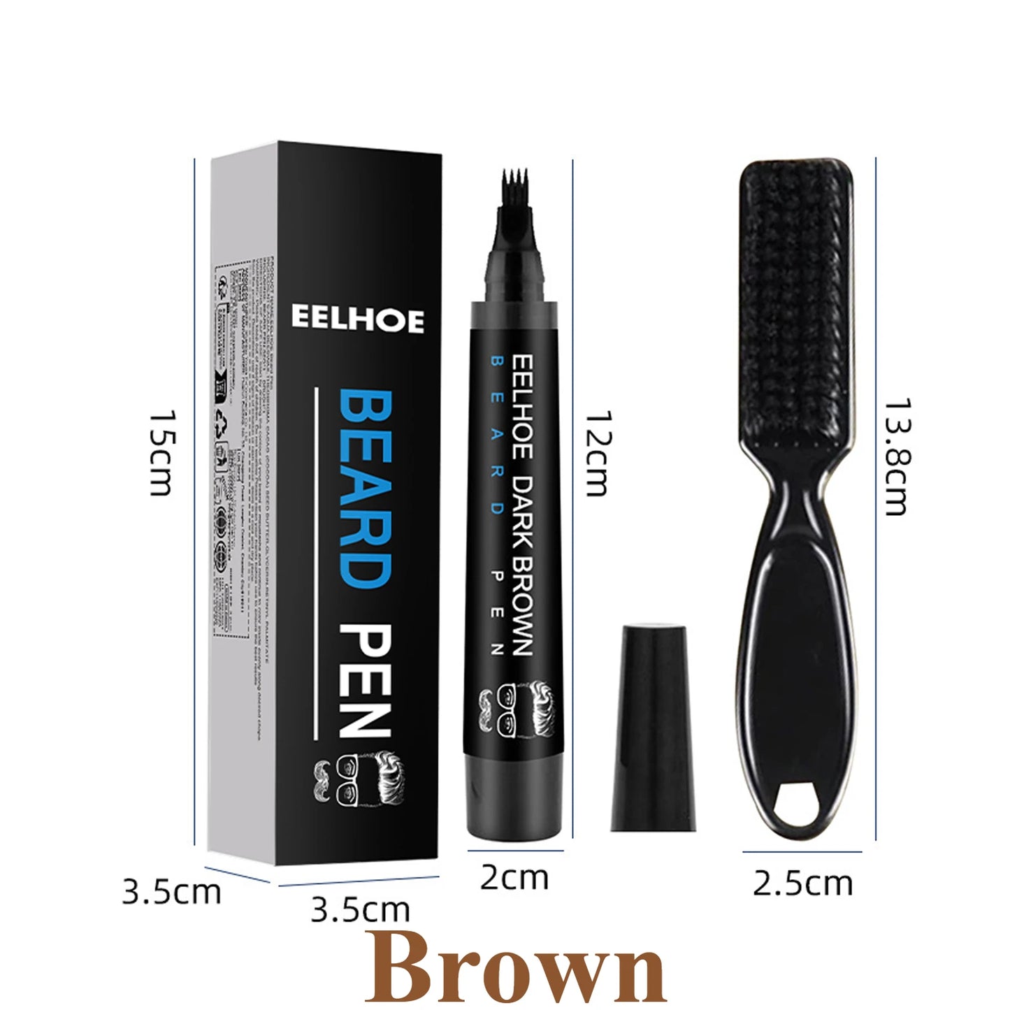 Hair Filling Pen with Brush Kit Black