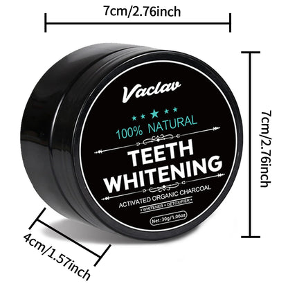 Vaclav activated charcoal teeth whitening powder,