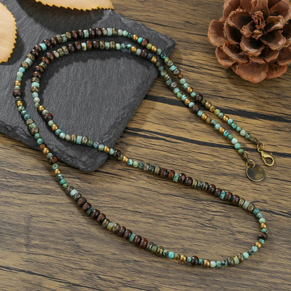 1PC Men's Retro Ethnic Style Africa Stone Necklace