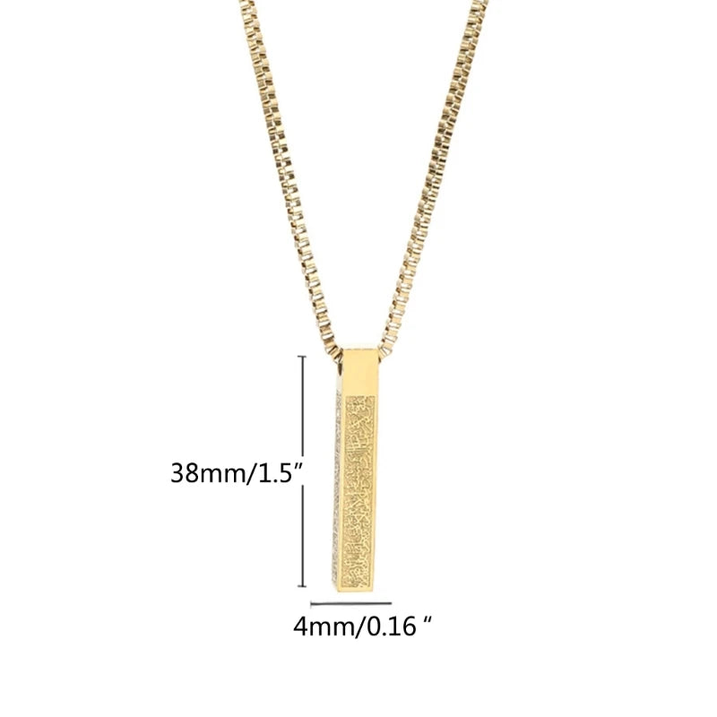 Modern Ayatul Kursi Necklace Stainless Steel