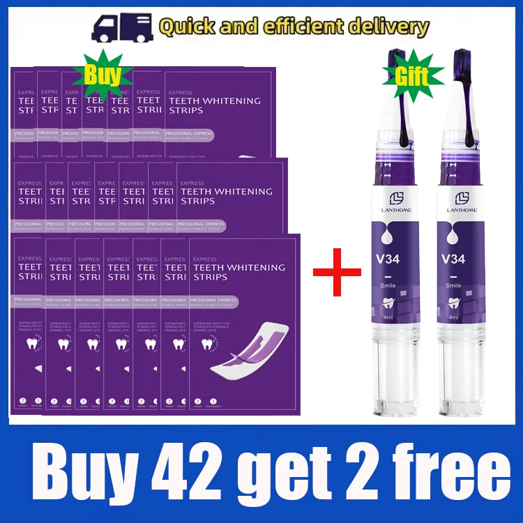 Purple Teeth Whitening Strips