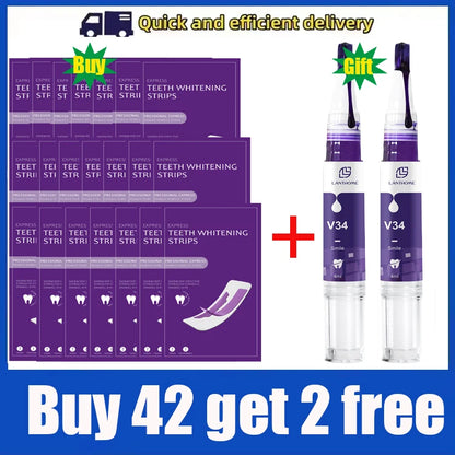 Purple Teeth Whitening Strips