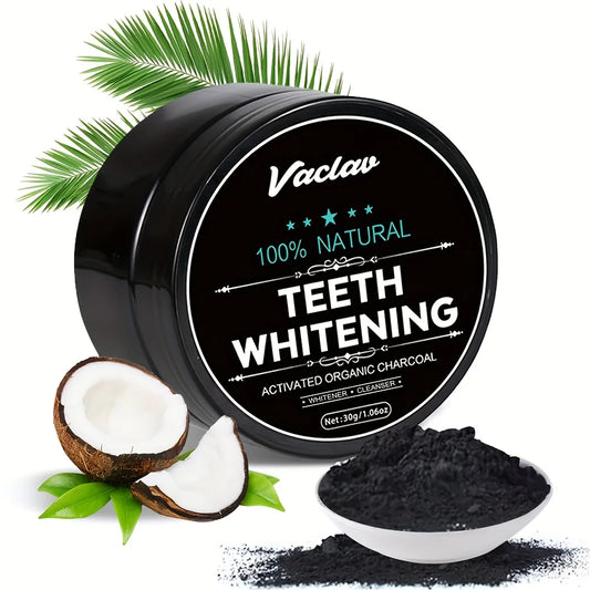 Vaclav activated charcoal teeth whitening powder,